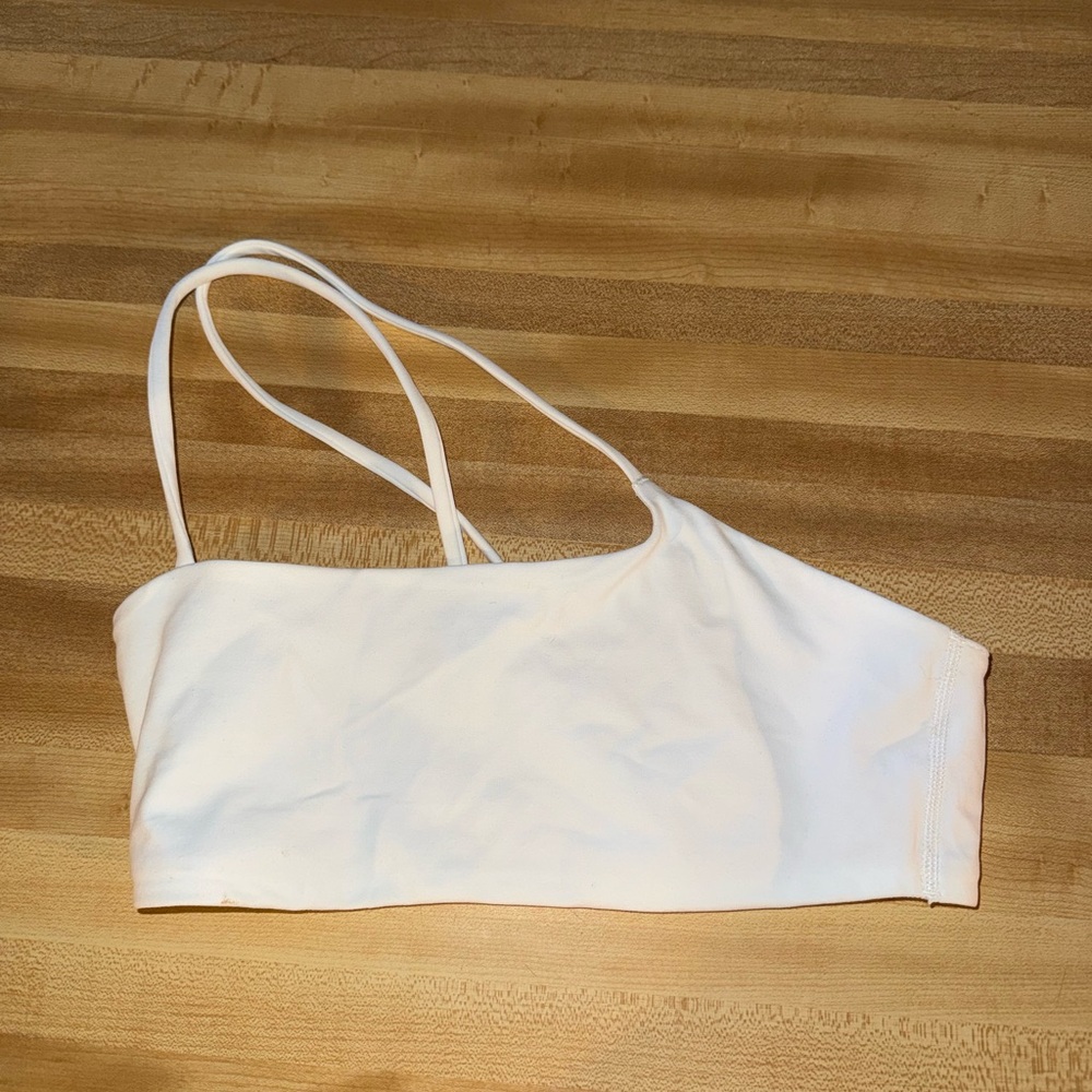 lululemon athletica White Asymmetric Strappy Sports Bra